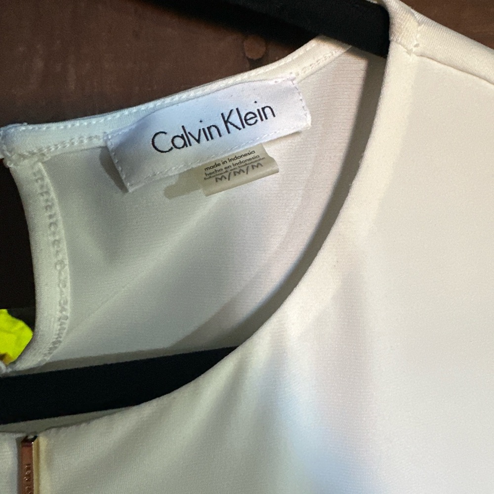 Calvin Klein Ivory Sleeveless Blouse